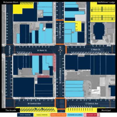 Van Wert Forward Map of Downtown (Image by Cameron Cearns)